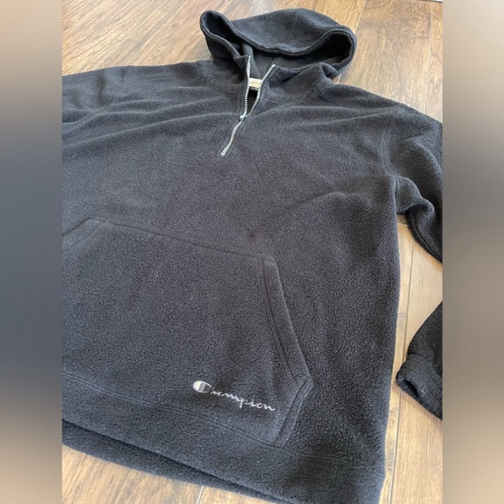Champion Black Zip Up Sweater - Picture 2 of 6
